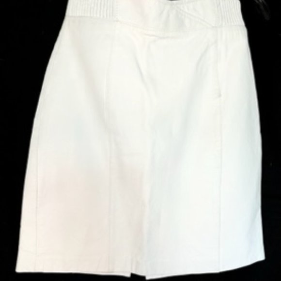 Paris Sport Club Dresses & Skirts - **NEW**Paris Sport Club Creamy White Lined Leather Skirt 13/14 'Small'